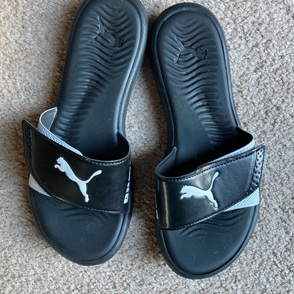 Puma Black Slide Sandals